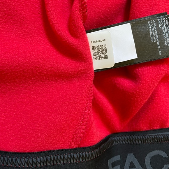 The North Face Men’s Logo Fleece Full Zip Red And Black Hoodie - Picture 7 of 8